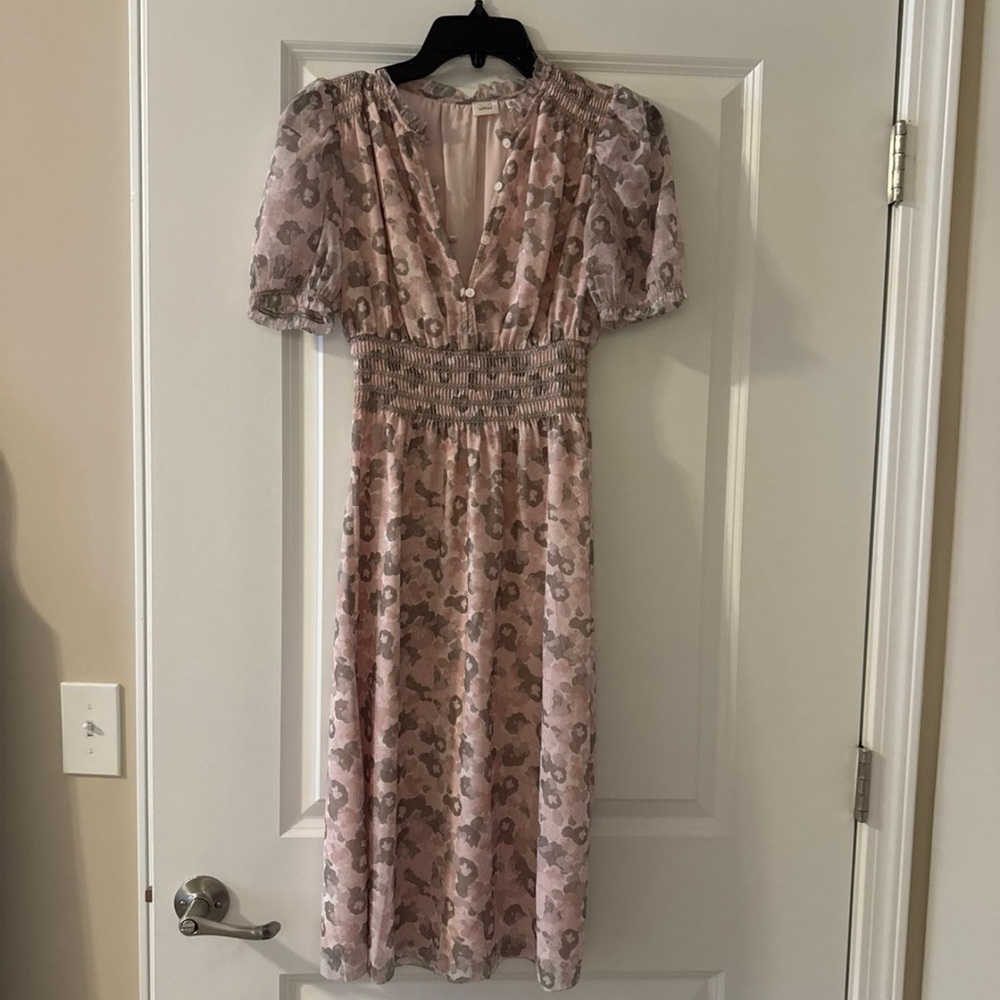Aritzia Wilfred Pink Midi Dress